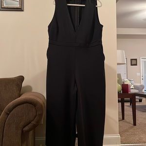 Cropped Black Jumpsuit